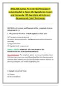 BIOL 252 Human Anatomy & Physiology II &NewLine;w&sol;Lab Module 2 Exam&colon; The Lymphatic System &NewLine;and Immunity 100 Questions with Correct &NewLine;Answers and Expert Rationales 