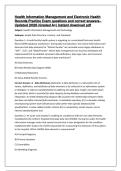 Health Information Management and Electronic Health &NewLine;Records Practice Exam questions and correct answers&ndash; &NewLine;Updated 2026 &lpar;Graded A&plus;&rpar; instant download pdf