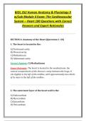 BIOL 252 Human Anatomy & Physiology II &NewLine;w&sol;Lab Module 4 Exam&colon; The Cardiovascular &NewLine;System &ndash; Heart 100 Questions with Correct &NewLine;Answers and Expert Rationales