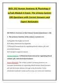BIOL 252 Human Anatomy & Physiology II &NewLine;w&sol;Lab Module 6 Exam&colon; The Urinary System &NewLine;100 Questions with Correct Answers and &NewLine;Expert Rationales