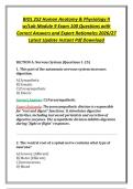 BIOL 252 Human Anatomy & Physiology II &NewLine;w&sol;Lab Module 9 Exam 100 Questions with &NewLine;Correct Answers and Expert Rationales 2026&sol;27 &NewLine;Latest Update Instant Pdf Download 