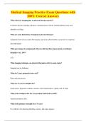 Medical Imaging Practice Exam Questions with&NewLine;100&percnt; Correct Answers