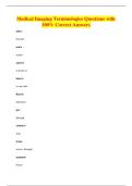Medical Imaging Terminologies Questions with&NewLine;100&percnt; Correct Answers