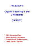 Organic Chemistry 1 & 2 Reactions Study Guide 2026&ndash;2027 &vert; Complete OChem Reaction Review & Exam Prep
