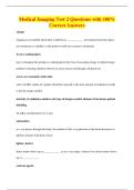 Medical Imaging Test 2 Questions with 100&percnt;&NewLine;Correct Answers