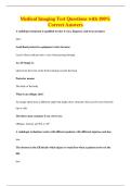Medical Imaging Test Questions with 100&percnt;&NewLine;Correct Answers