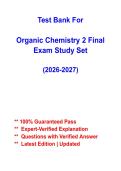 Organic Chemistry 2 Final Exam Study Set 2026&ndash;2027 &vert; OChem II Practice Questions & Reaction Review