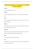 Medical Imaging Exam 1 Questions with 100&percnt;&NewLine;Correct Answers