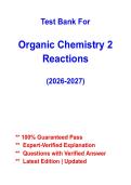 Organic Chemistry 2 Reactions Study Guide 2026&ndash;2027 &vert; OChem II Mechanisms&comma; Reagents & Exam Prep