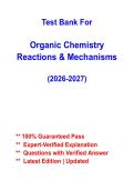 Organic Chemistry Reactions & Mechanisms Study Guide 2026&ndash;2027 &vert; OChem Reaction Review & Exam Prep