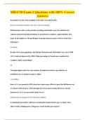 MHA710 Exam 1 Questions with 100&percnt; Correct&NewLine;Answers