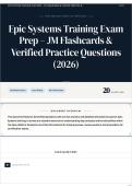 Epic Systems Training Exam Prep &ndash; JM Flashcards & Verified Practice Questions &lpar;2026&sol;2027&rpar;