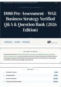 D080 Pre‑Assessment &ndash; WGU Business Strategy Verified Q&A & Question Bank &lpar;2026 Edition&rpar;