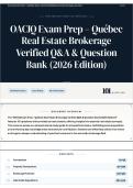 OACIQ Exam Prep &ndash; Québec Real Estate Brokerage Verified Q&A & Question Bank &lpar;2026 Edition&rpar;