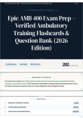 Epic AMB 400 Exam Prep &ndash; Verified Ambulatory Training Flashcards & Question Bank &lpar;2026 Edition&rpar;