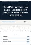NR565 Pharmacology Final Exam &ndash; Comprehensive Review & Correct Answers &lpar;2025 Edition&rpar;