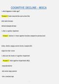 COGNITIVE DECLINE &ndash; MOCA FALL &lpar;2026&sol;2027 Latest Update&rpar; COURSE STUDY GUIDES &vert; CLINICAL REVIEW&comma; PRACTICE QUESTIONS & ASSESSMENT SUCCESS