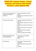 NASM CES Textbook Chapter 12 Exam&NewLine;Questions and Answers with Verified&NewLine;Solutions &vert; Latest Updated 2026&NewLine;