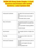 NASM CES Study Guide Chapter 11 Exam&NewLine;Questions and Answers with Verified&NewLine;Solutions &vert; Latest Updated 2026