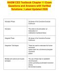 NASM CES Textbook Chapter 11 Exam&NewLine;Questions and Answers with Verified&NewLine;Solutions &vert; Latest Updated 2026