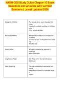 NASM CES Study Guide Chapter 10 Exam&NewLine;Questions and Answers with Verified&NewLine;Solutions &vert; Latest Updated 2026