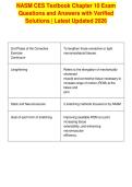 NASM CES Textbook Chapter 10 Exam&NewLine;Questions and Answers with Verified&NewLine;Solutions &vert; Latest Updated 2026