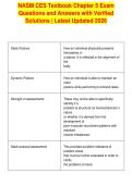 NASM CES Textbook Chapter 5 Exam&NewLine;Questions and Answers with Verified&NewLine;Solutions &vert; Latest Updated 2026