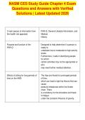 NASM CES Study Guide Chapter 4 Exam&NewLine;Questions and Answers with Verified&NewLine;Solutions &vert; Latest Updated 2026