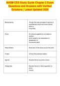 NASM CES Study Guide Chapter 2 Exam&NewLine;Questions and Answers with Verified&NewLine;Solutions &vert; Latest Updated 2026