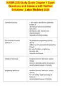 NASM CES Study Guide Chapter 1 Exam&NewLine;Questions and Answers with Verified&NewLine;Solutions &vert; Latest Updated 2026