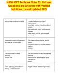 NASM CPT Textbook Notes Ch 19 Exam&NewLine;Questions and Answers with Verified&NewLine;Solutions &vert; Latest Updated 2026