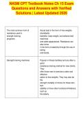 NASM CPT Textbook Notes Ch 15 Exam&NewLine;Questions and Answers with Verified&NewLine;Solutions &vert; Latest Updated 2026