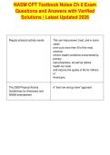 NASM CPT Textbook Notes Ch 6 Exam&NewLine;Questions and Answers with Verified&NewLine;Solutions &vert; Latest Updated 2026