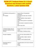 NASM CPT Textbook Notes Ch 13 Exam&NewLine;Questions and Answers with Verified&NewLine;Solutions &vert; Latest Updated 2026