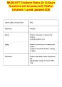 NASM CPT Textbook Notes Ch 12 Exam&NewLine;Questions and Answers with Verified&NewLine;Solutions &vert; Latest Updated 2026