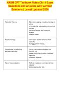 NASM CPT Textbook Notes Ch 11 Exam&NewLine;Questions and Answers with Verified&NewLine;Solutions &vert; Latest Updated 2026