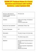 NASM CPT Textbook Notes Ch 4 Exam&NewLine;Questions and Answers with Verified&NewLine;Solutions &vert; Latest Updated 2026