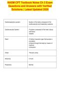 NASM CPT Textbook Notes Ch 3 Exam&NewLine;Questions and Answers with Verified&NewLine;Solutions &vert; Latest Updated 2026