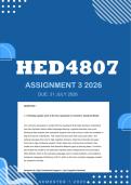HED4807 Assignment 3 2026 - Distinction &vert; Due 31 July 2026