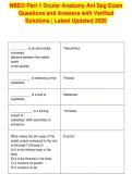NBEO Part 1 Ocular Anatomy Ant Seg Exam&NewLine;Questions and Answers with Verified&NewLine;Solutions &vert; Latest Updated 2026