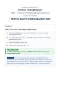NR601 &sol; NR-601 Midterm Exam Study Set Q & A &lpar;Latest 2026&sol;2027 UPDATED&rpar;&colon; Primary Care of the Maturing & Aged Family Practicum - Chamberlain