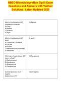 NBEO-Microbiology &lpar;Non Big 8&rpar; Exam&NewLine;Questions and Answers with Verified&NewLine;Solutions &vert; Latest Updated 2026