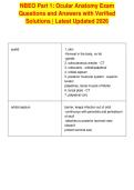 NBEO Part 1&colon; Ocular Anatomy Exam&NewLine;Questions and Answers with Verified&NewLine;Solutions &vert; Latest Updated 2026