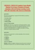 CHEM219 &sol; CHEM 219 Complete Course Bundle &NewLine;Modules 5 & 6 Exam &vert; Principles of Organic &NewLine;Chemistry with Lab Portage Learning &vert; Latest &NewLine;2026&ndash;2027 Questions with Answers & Rationales