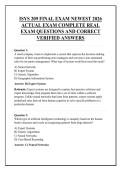 ISYS 209 FINAL EXAM NEWEST 2026 &NewLine;ACTUAL EXAM COMPLETE REAL &NewLine;EXAM QUESTIONS AND CORRECT &NewLine;VERIFIED ANSWERS
