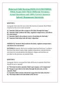 Maternal-Child Nursing &lpar;NUR 2513&rpar; MATERNAL &NewLine;FINAL Exam 2026 Three Different Versions &vert; &NewLine;Actual Questions and 100&percnt; Correct Answers &NewLine;Solved &vert; Rasmussen University 