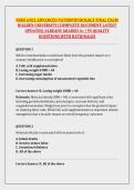 NURS 6501 ADVANCED PATHOPHYSIOLOGY FINAL EXAM &NewLine;WALDEN UNIVERSITY &lpar;COMPLETE DOCUMENT LATEST &NewLine;UPDATES&rpar; ALREADY GRADED A&plus; &vert; 95 QUALITY &NewLine;QUESTIONS WITH RATIONALES 