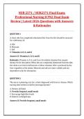 NUR 2571 &sol; NUR2571 Final Exam&colon; &NewLine;Professional Nursing II PN2 Final Exam &NewLine;Review &vert; Latest 2026 Questions with Answers &NewLine;& Rationales 