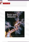 An Introduction to Brain and Behavior 6th Edition by Bryan Kolb&comma; Ian Q&period; Whishaw&comma; G&period; Campbell Teskey&comma; &vert;&vert;ISBN 9781319107376&period;Chapter 1-16 Complete Guide&comma; TEST BANK&period;&NewLine;