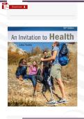 An Invitation to Health&comma; 20th Edition &lpar;Tunks&rpar; &ndash; Verified Test Bank Chapters 1&ndash;20 &vert; Complete and Updated Version&NewLine;